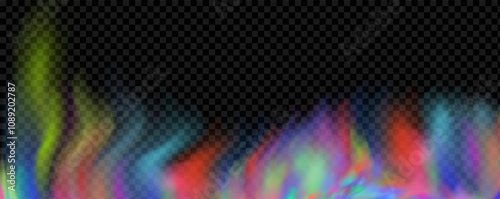 Background of an explosion of colorful smoke clouds.Multicolor fog with blue and yellow particles.Explosions of color powder.