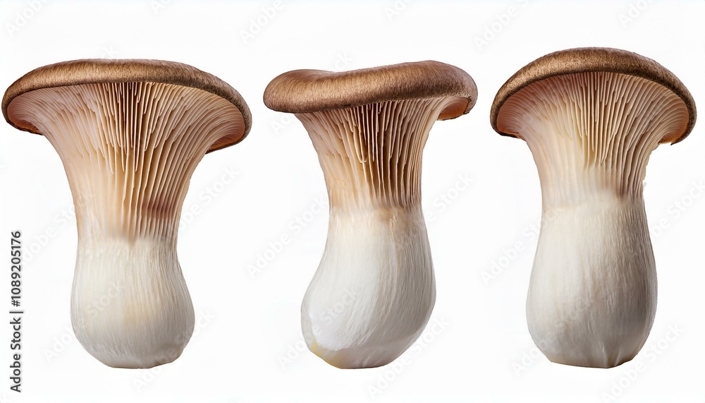 set of king oyster mushrooms isolated on white or transparent set of king oyster mushrooms isolated on white or transparent