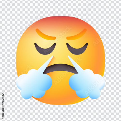  Clean and expressive vector icon showing a frustrated facial expression, ideal for conveying emotional stress, irritation, or mental exhaustion. Perfect for emotional reaction packs, UX/UI feedback, 