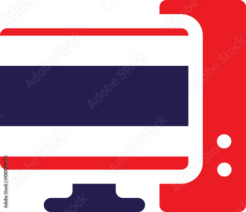 Free Download Monitor and CPU icon Thailand Flag - GFXLoad