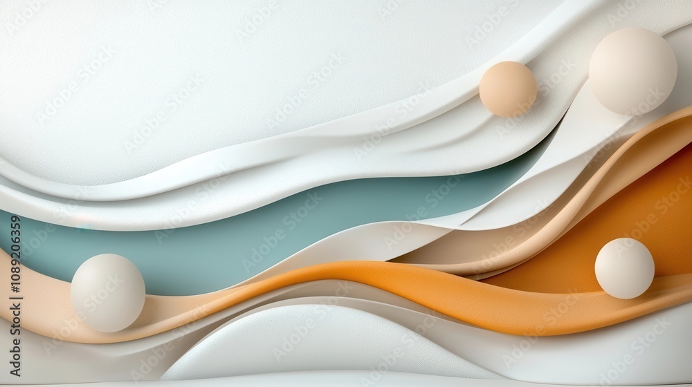 Elegant Abstract Wavy Curves Smooth Geometric Shapes 3D Render Background Minimalist modern design with fluid dynamic forms pastel colors and digital or rendering Elegant Abstract Wavy Curves Smooth Geometric Shapes 3D Render Background Minimalist modern design with fluid dynamic forms pastel colors and digital or rendering