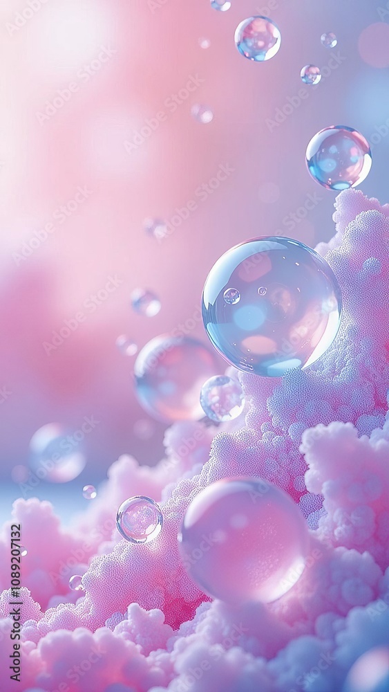 Vertical background - iridescent soap bubbles Vertical background - iridescent soap bubbles