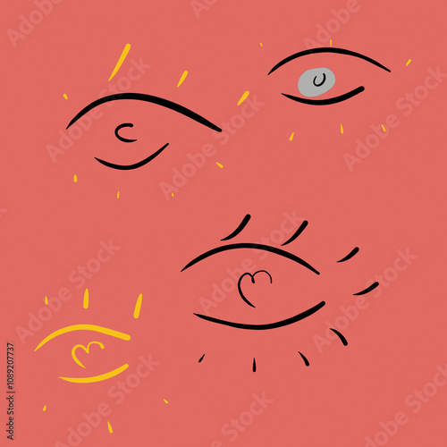 set of eyes illustration 