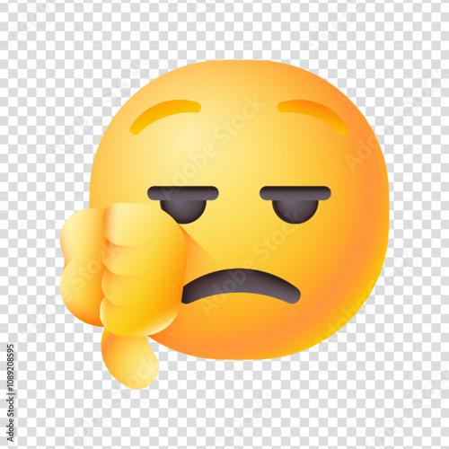  Simple and bold vector icon representing a “dislike” or “thumbs down” gesture, commonly used to show disapproval, rejection, or negative feedback. Perfect for use in social media interfaces, UX/UI de