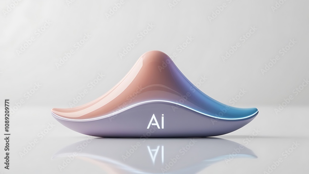 AI Technology Innovation concept 3d button Digital Information AI Technology Innovation concept 3d button Digital Information