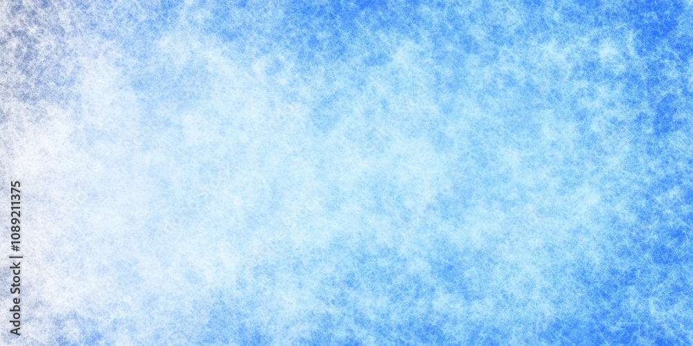 A soft, ethereal winter scene unfolds in shades of pale blue and white. The texture resembles a frozen lake or a snow-covered field under a muted sky