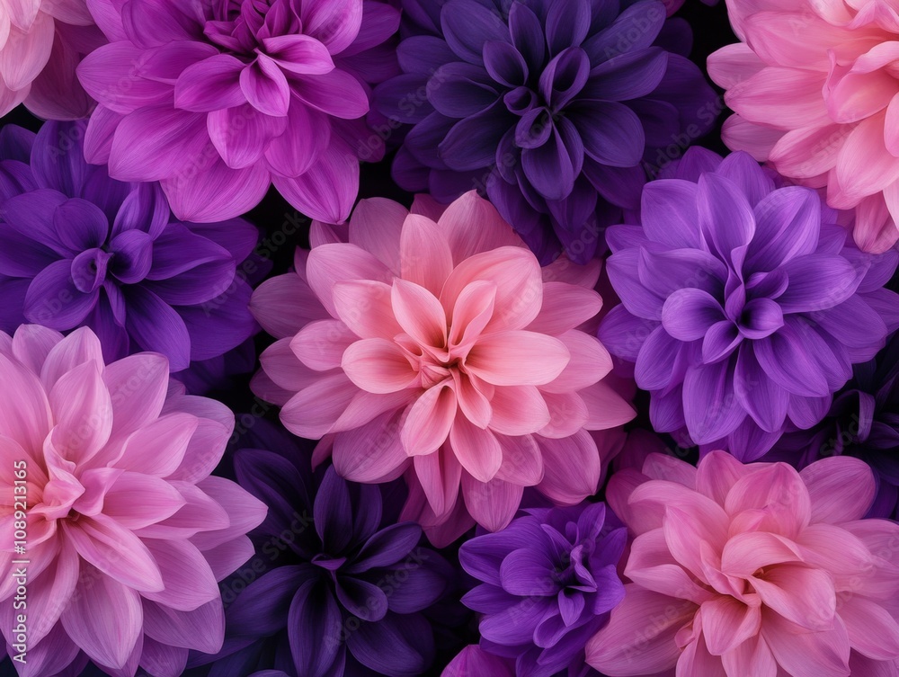 colorful flowers in shades of pink and purple for vibrant decor colorful flowers in shades of pink and purple for vibrant decor