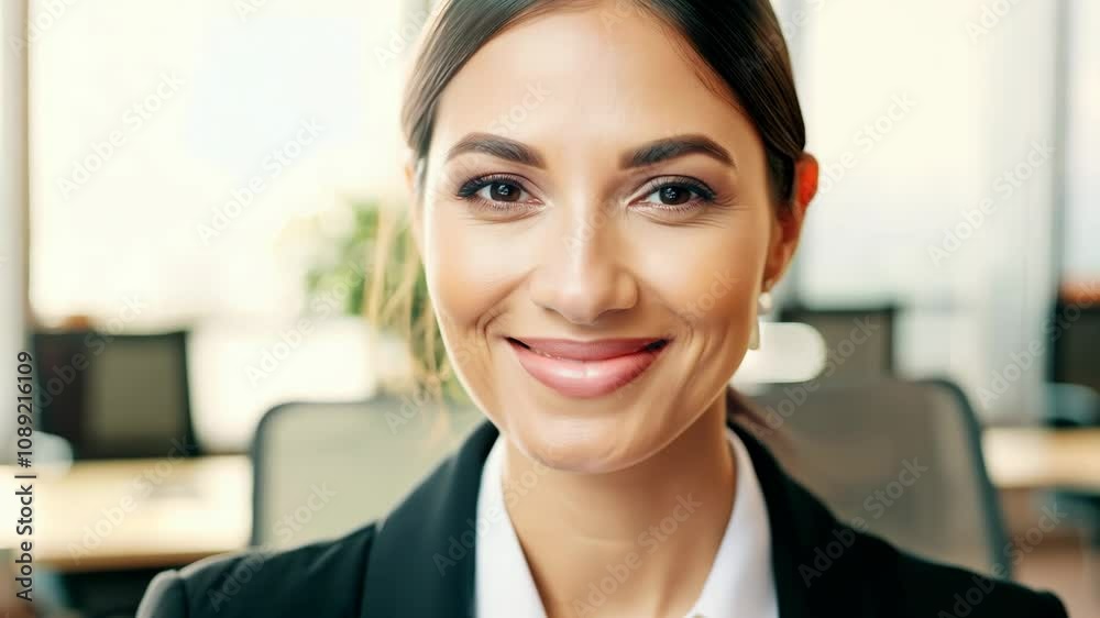 Stylish Businesswoman Looking Confident in Office Stylish Businesswoman Looking Confident in Office