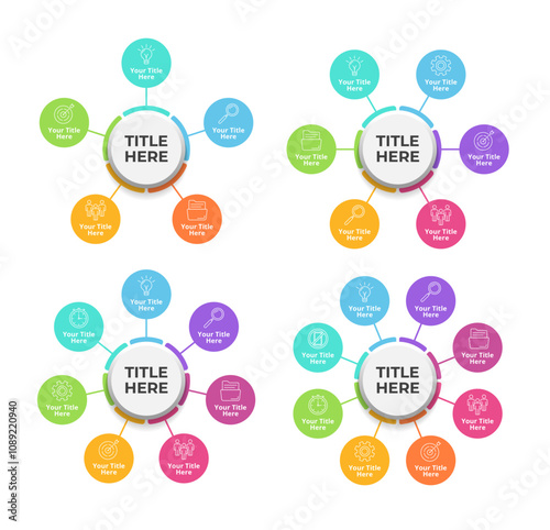 Diagram Infographic with Multiple Step and Editable Text for Business Presentation, Poster, Banner and Booklet.