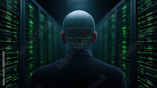 Wallpaper Mural Expert technician manages server racks in modern data center, ensuring seamless connectivity and optimal performance Torontodigital.ca