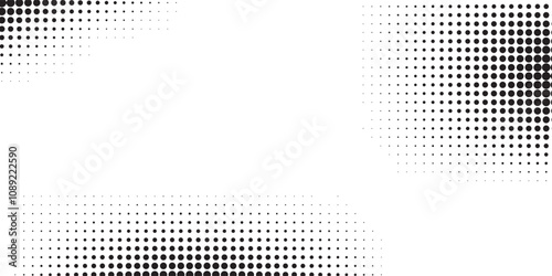 Wave halftone pattern. Halftone dots background. Vector