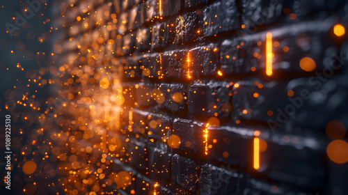 "Digital Defense: A Visual Representation of a Brick Wall Firewall Protecting Against Cyber Threats"