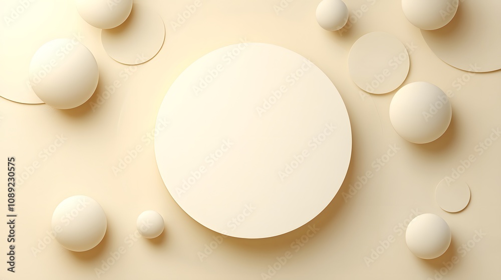 A sandy beige minimal background with a centered blank circular area for elegant text placement A sandy beige minimal background with a centered blank circular area for elegant text placement