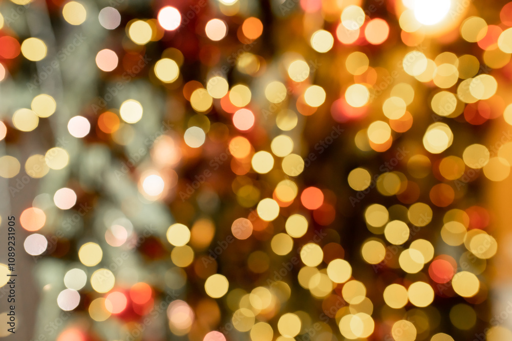 Softly blurred holiday lights create a warm ambiance in a cozy indoor setting during the festive season Softly blurred holiday lights create a warm ambiance in a cozy indoor setting during the festive season