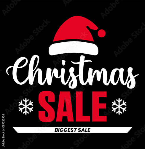 Christmas Sale Biggest Sale Promotional Ecommerce Offer Design Marketing Symbol