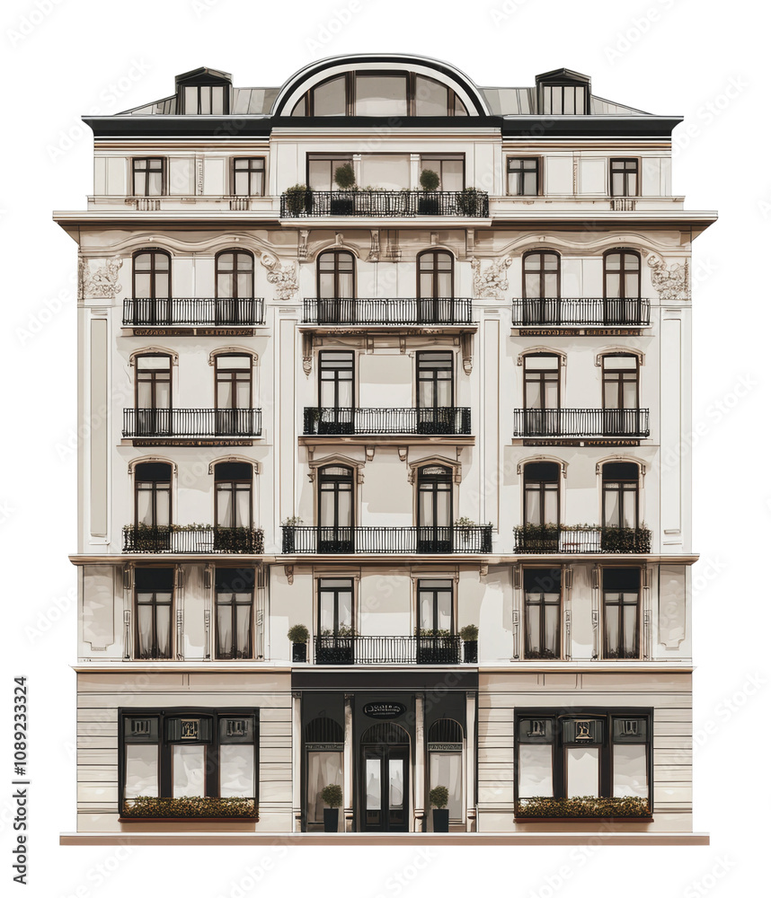PNG Charming historic building with balconies PNG Charming historic building with balconies