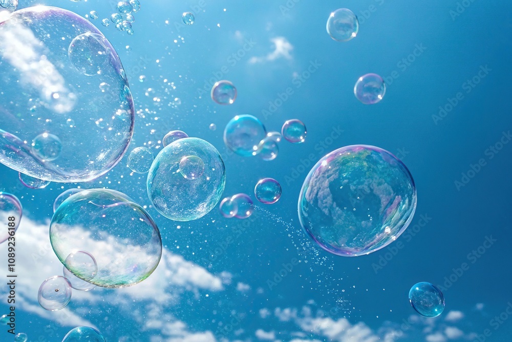 Swirling watercolor bubbles on a blue background, soft gradient, soft focus, blended edges Swirling watercolor bubbles on a blue background, soft gradient, soft focus, blended edges