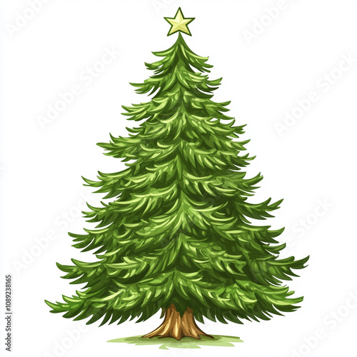 Christmas tree isolated on white background  photo