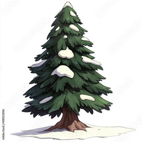 Christmas tree isolated on white background  photo