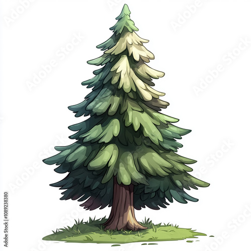 Christmas tree isolated on white background  photo