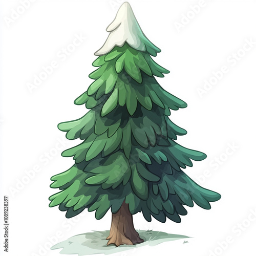 Christmas tree isolated on white background  photo