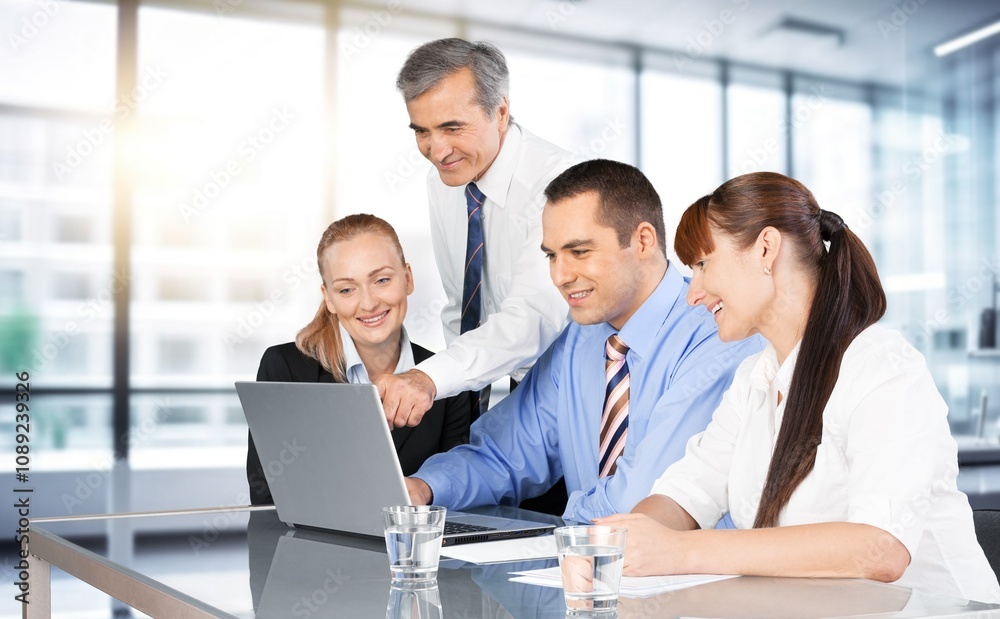 Business people at meeting and planning in office Business people at meeting and planning in office