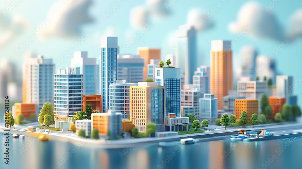 Neural Network Significant Automation, Futuristic Cityscape with Skyscrapers and Modern Buildings in Urban Landscape Neural Network Significant Automation, Futuristic Cityscape with Skyscrapers and Modern Buildings in Urban Landscape