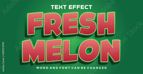 Fresh melon editable text effect