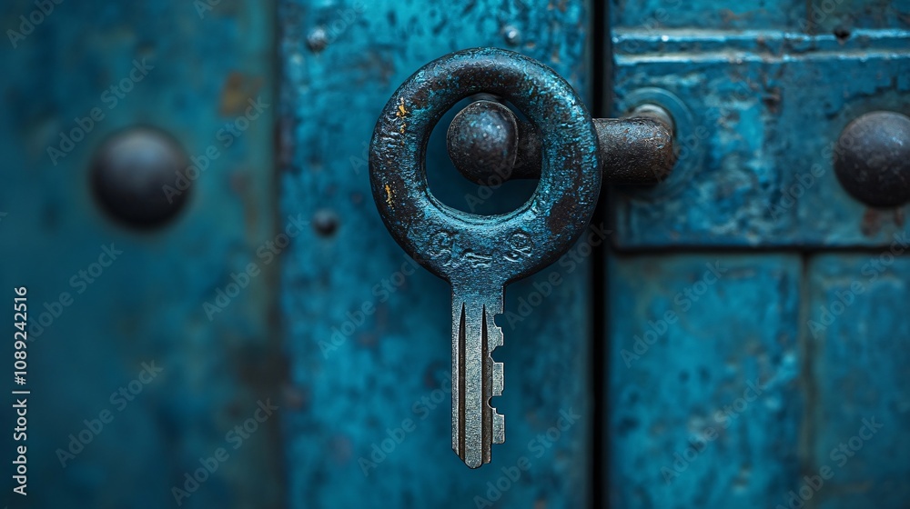 a lock and key being unlocked, symbolizing opportunity. a lock and key being unlocked, symbolizing opportunity.