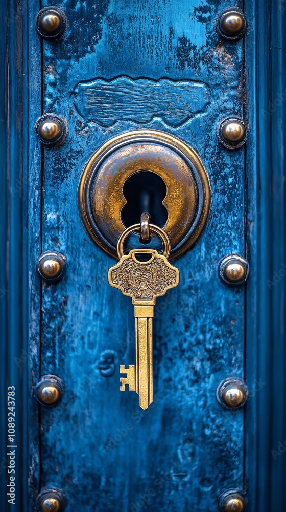 Fototapeta premium a lock and key being unlocked, symbolizing opportunity. 