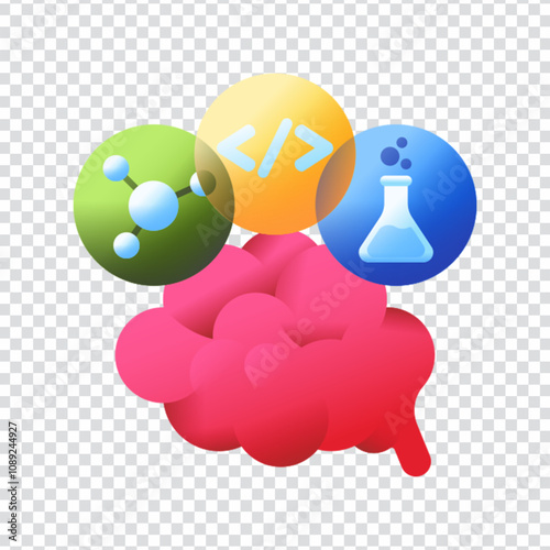 Modern vector icon illustrating the concept of blended learning—an educational approach that combines traditional classroom methods with online digital tools. Ideal for e-learning platforms, academic 