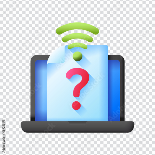 Modern and minimal vector icon representing a quiz or test, ideal for educational content, e-learning platforms, trivia games, assessments, and school-related materials. The design may include element