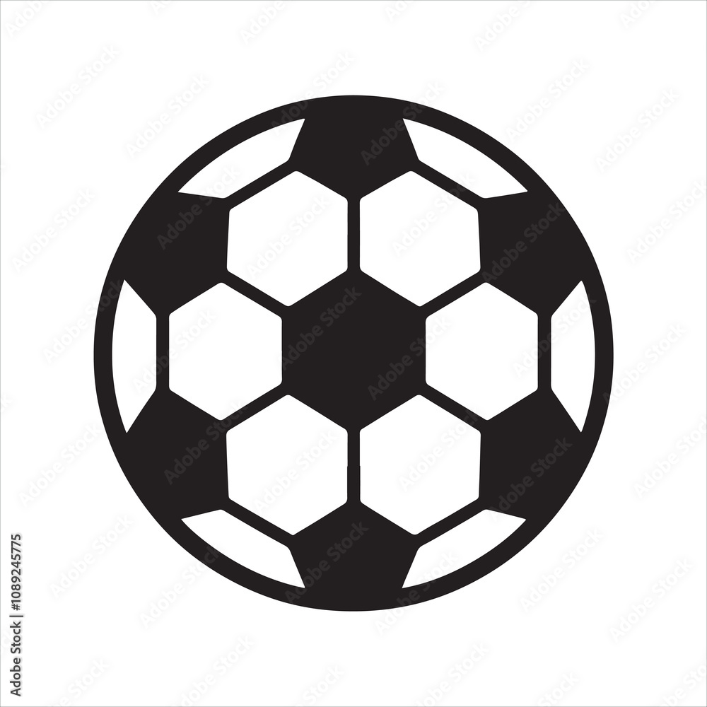 soccer ball silhouette on white background
soccer ball silhouette on white background