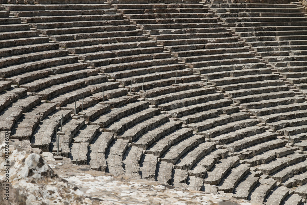 Epidavros, Greece. Stunning view of the amphitheater. Epidavros, Greece. Stunning view of the amphitheater.