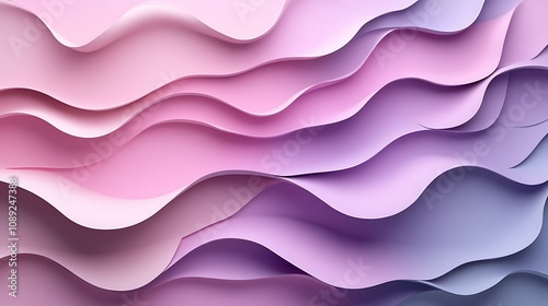 A minimalistic 3D rendering of an abstract shape wave background