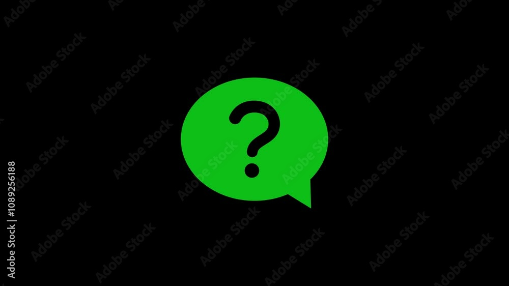 Question mark icon symbol animation. Question mark icon symbol animation.