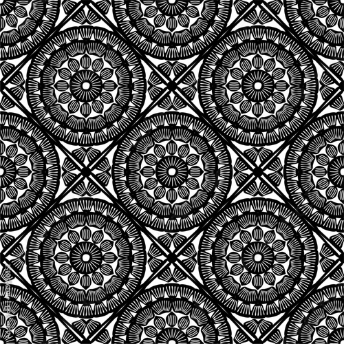 Pattern with crochet granny square wallpaper handmade decorative art design print craft handiwork 	