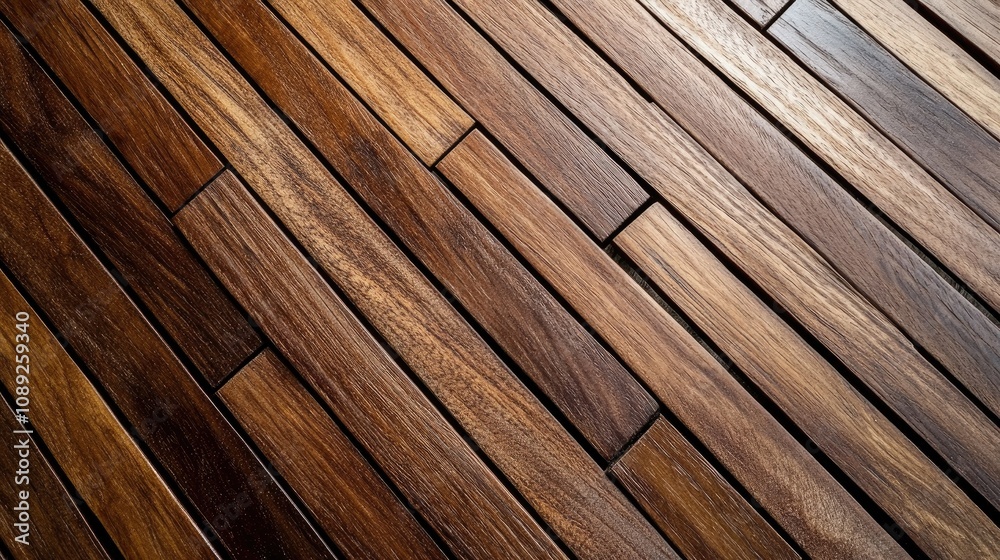 Brown wooden parquet flooring with a glossy finish, featuring a rich maple pattern, perfect for backgrounds or interior design projects. Brown wooden parquet flooring with a glossy finish, featuring a rich maple pattern, perfect for backgrounds or interior design projects.