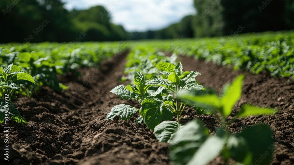 Environmental journalist engages with farmers in a lush green field, highlighting sustainable agriculture practices and community storytelling efforts.