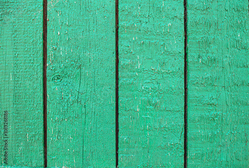 Obraz na płótnie Old wooden green boards as abstract background. w salonie