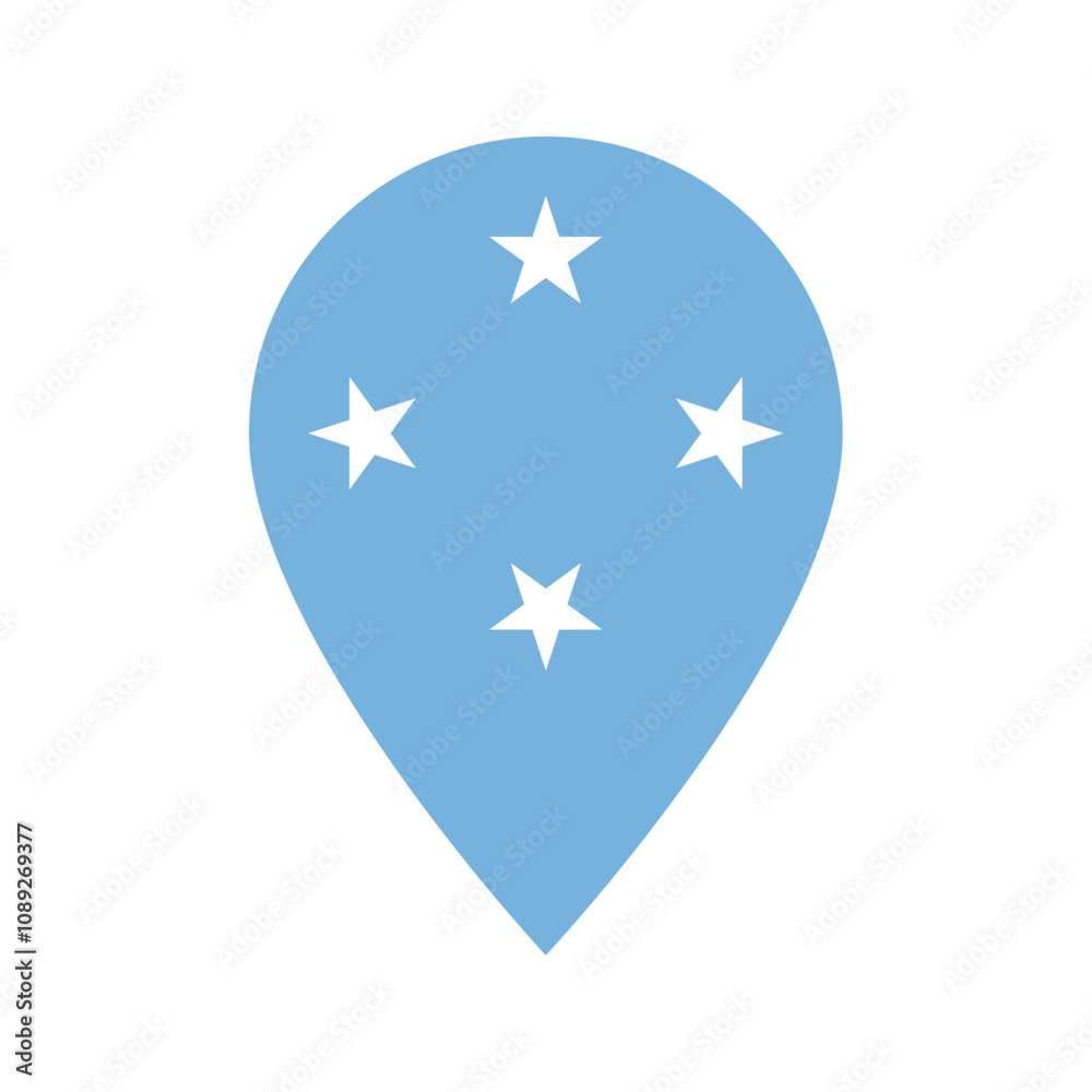 Federated States of Micronesia flag location icon Federated States of Micronesia flag location icon
