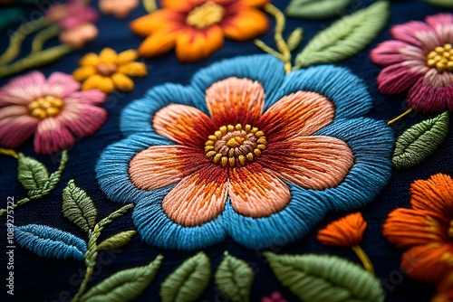 Colorful , peruvian rug textile.
