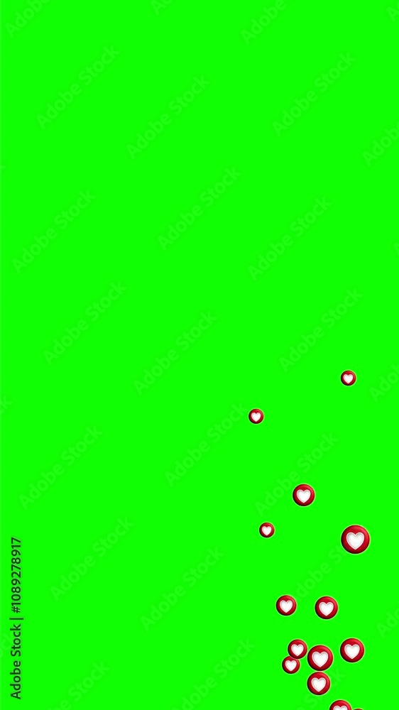 A green screen shot to celebrate likes for social media recordings as an overlay A green screen shot to celebrate likes for social media recordings as an overlay