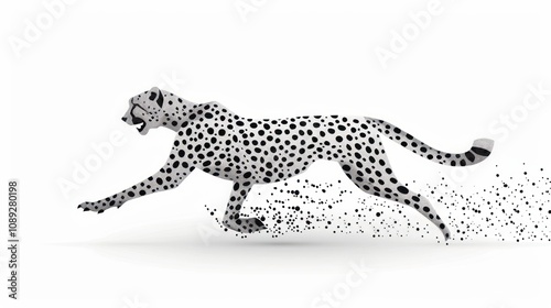 Cheetah in Motion: A Digital Illustration