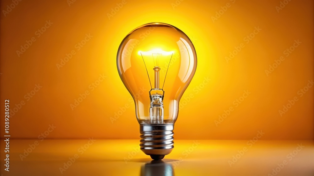 A glowing light bulb against a vibrant yellow backdrop, symbolizing innovation, inspiration, and the power of ideas. A glowing light bulb against a vibrant yellow backdrop, symbolizing innovation, inspiration, and the power of ideas.