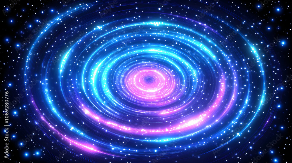 Abstract swirling galaxy background with vibrant neon blue and pink light trails and sparkling stars. Perfect for futuristic, cosmic, or energy-related designs. Abstract swirling galaxy background with vibrant neon blue and pink light trails and sparkling stars. Perfect for futuristic, cosmic, or energy-related designs.