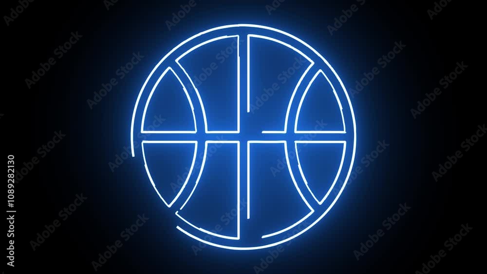 Animation of glowing neon E-commerce icons isolated. Animation of glowing neon E-commerce icons isolated.