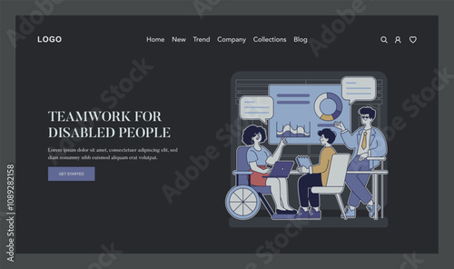 Inclusion In Media And Work. Flat Vector Illustration