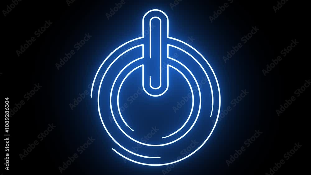 Animation of glowing neon E-commerce icons isolated. Animation of glowing neon E-commerce icons isolated.