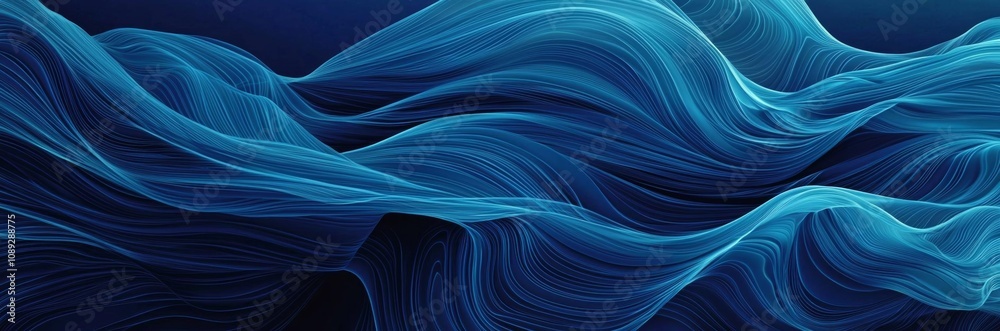 Fototapeta premium artistic horizontal header with midnight blue, light sea green and strong blue colors